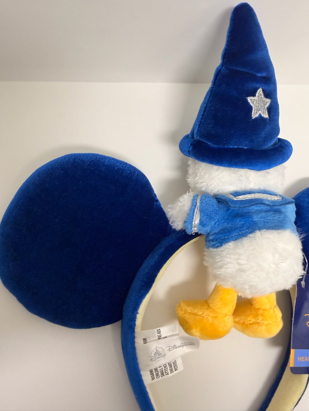 New Genuine Disney Parks Hong Kong Minnie Ears Magic Donald Duck Plush Headband - Picture 7 of 11